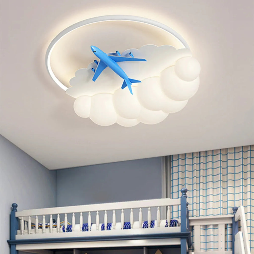 Kids Cloud Airplane Chandelier Ceiling Light for Children's Bedroom