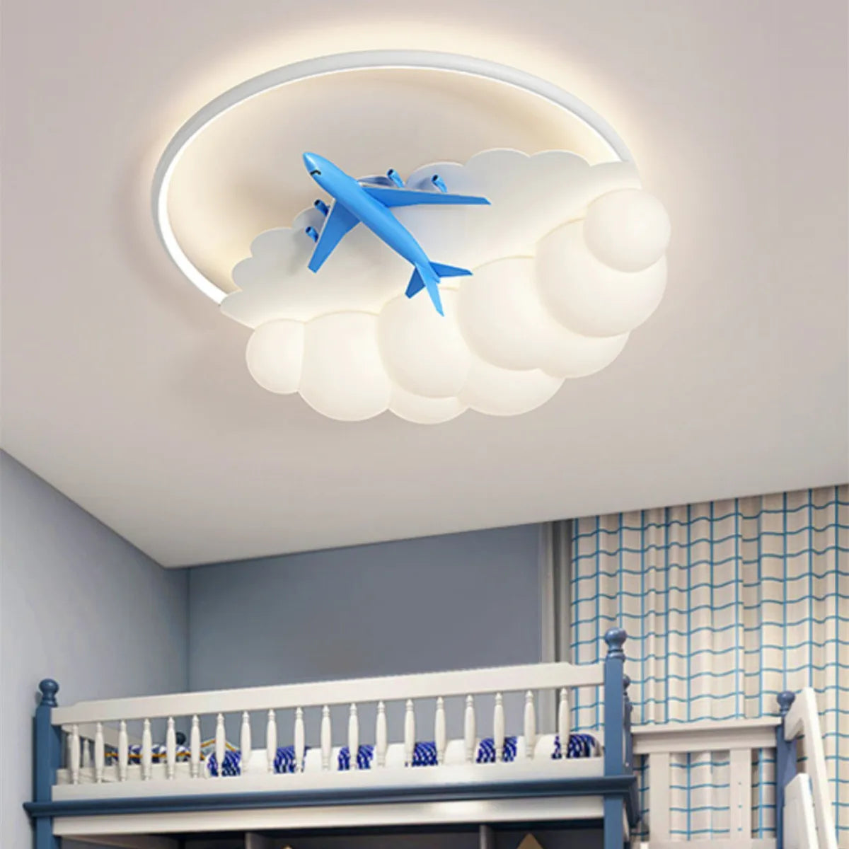 Kids Cloud Airplane Chandelier Ceiling Light for Children's Bedroom
