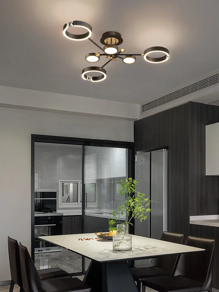 Gold Plated Luxury Chandelier with Remote Control Crystals for Elegant Living & Bedroom Decor