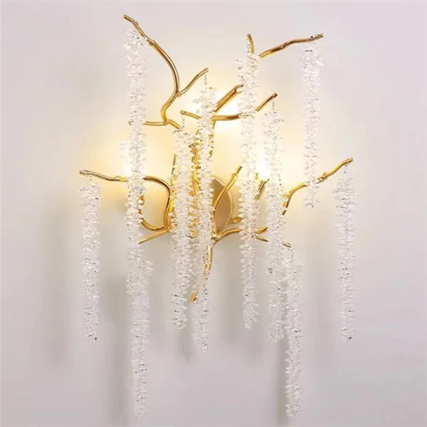 Crystal LED Wall Light Sconces for Living Room Bedroom, Modern Interior Wall Lamp