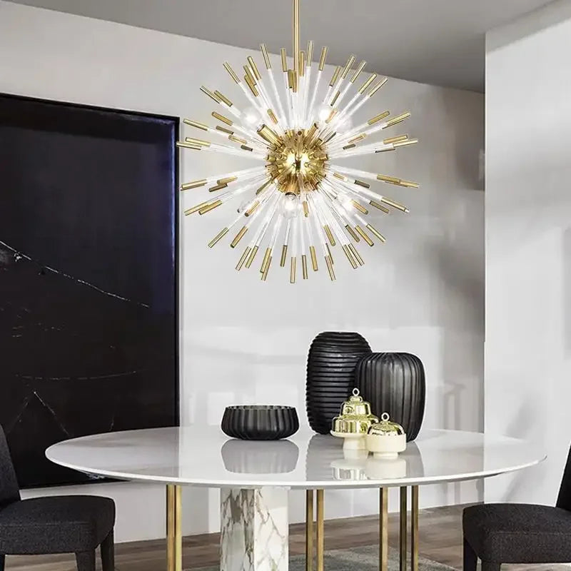 Dandelion Golden Ball Chandelier - Nordic Postmodern Bedroom Dining Room Decor