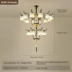 Luxury Crystal Chandelier: Modern Chinese Villa Living Room Lighting