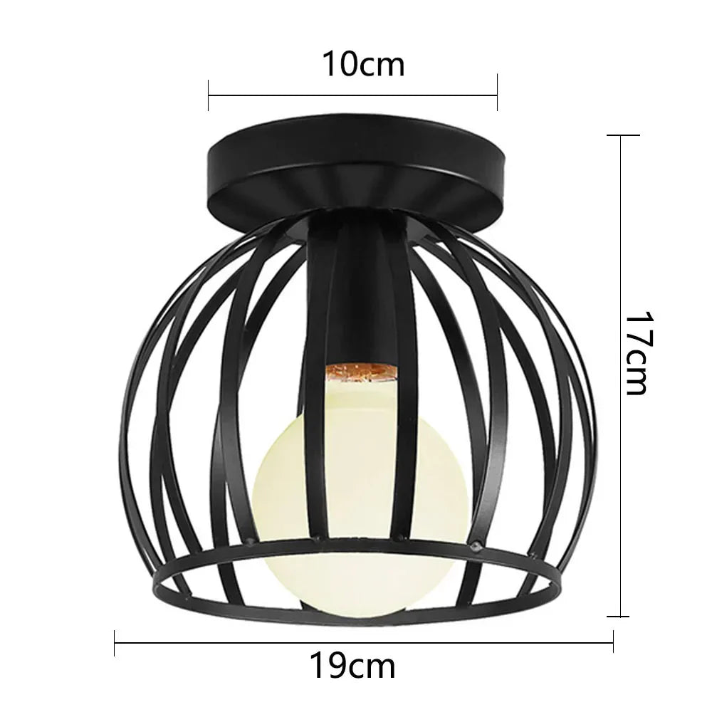 Modern Nordic Black Ceiling Light for Home Decor, E27 Loft Lamp Shade