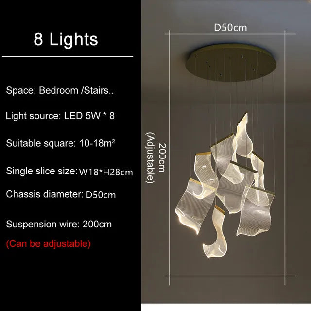 LED Light Ceiling Chandelier for Modern Home Decor & Ambient Lighting