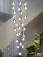 Luxury Spiral Staircase Chandelier LED Pendent Lamp for Stylish Living Room
