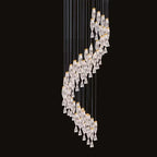 Luxury Acrylic LED Chandelier for Staircase Hallway and Villa