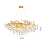 Modern Gold Chrome Crystal Chandelier Ceiling Pendant Light Fixtures