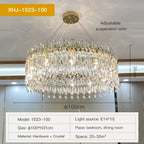 Crystal Pendant Chandelier: Luxury LED Decor for Living Room & Kitchen