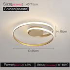 Modern Nordic Style LED Ceiling Lamps Bedroom Study Lighting