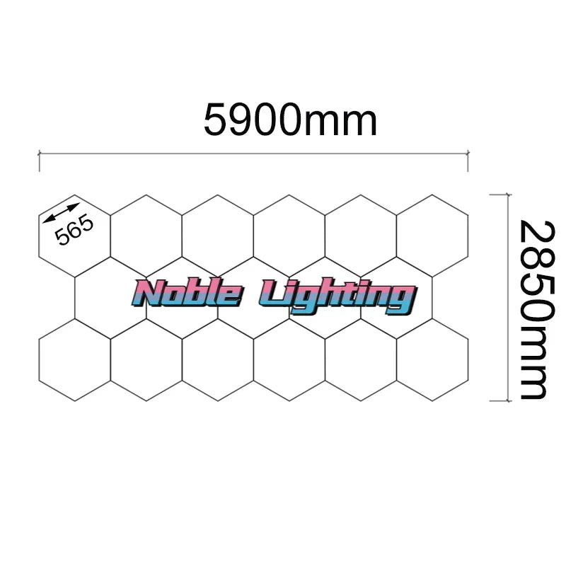 Honeycomb Hexagon Led Tube Ceiling Light for Auto Repair Workshop