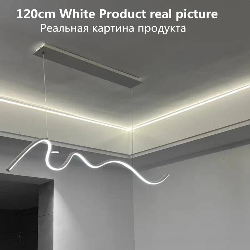 Modern Line Chandelier Pendant Light for Dining Kitchen Bar Décor