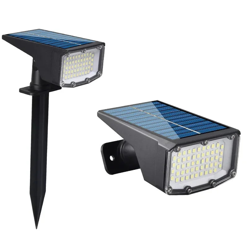 Solar Powered 53LED Spotlight: Adjustable, Waterproof Outdoor Landscape Wall Light