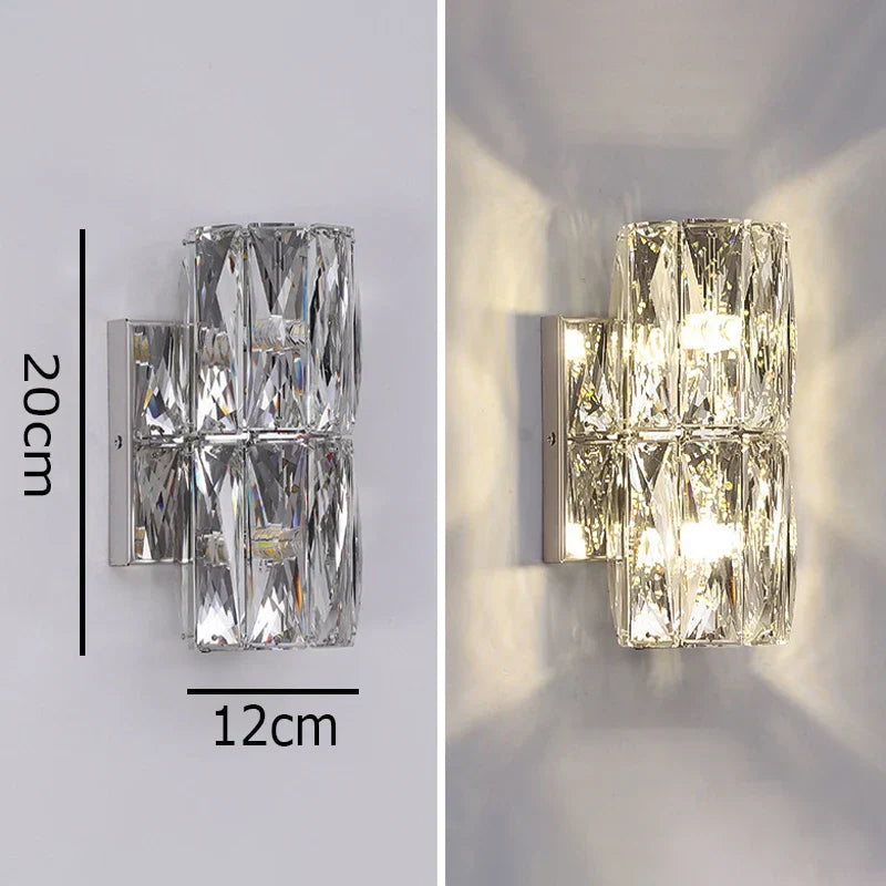 Luster Crystal Wall Sconces: Modern Elegant Glass Wall Light Fixtures