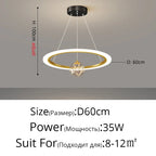 Circle Ring Pendant Light Chandelier Modern Living Room Bedroom Lamps Ceiling Luminaire