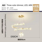 Crystal Flower Gold Ceiling Chandelier: Modern Luxury Nordic Living Room Light