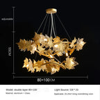 Maple Leaf Branches Chandelier for Living Dining Room - 2023 Design