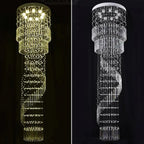 Spiral Luxury Crystal Chandelier for Long Staircases