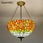Tiffany Stained Glass Pendant Light Chandelier LED Fixture for Home Deco