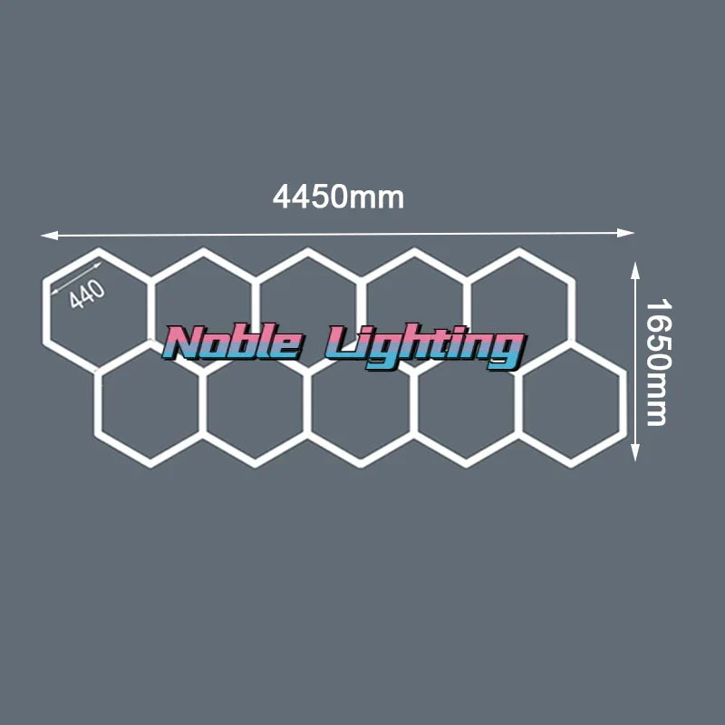 Hexagon LED Garage Ceiling Light for Auto Body Repair Workshop