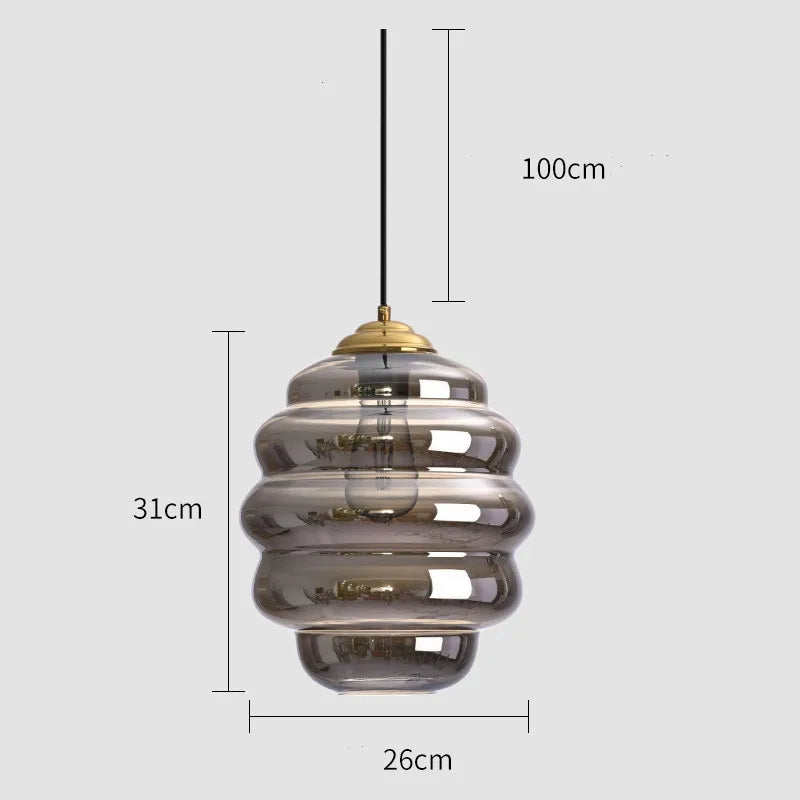 Colorful Glass Ball Pendant Light for Kitchen Dining Bar Home Decor