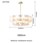 LED Chandelier: Luxe Fingerprint Design for Living Room, Bedroom, Hotel Lobby