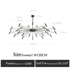 Modern LED Chandelier: Nordic Design Living Room Hanging Lamp for Home & Office