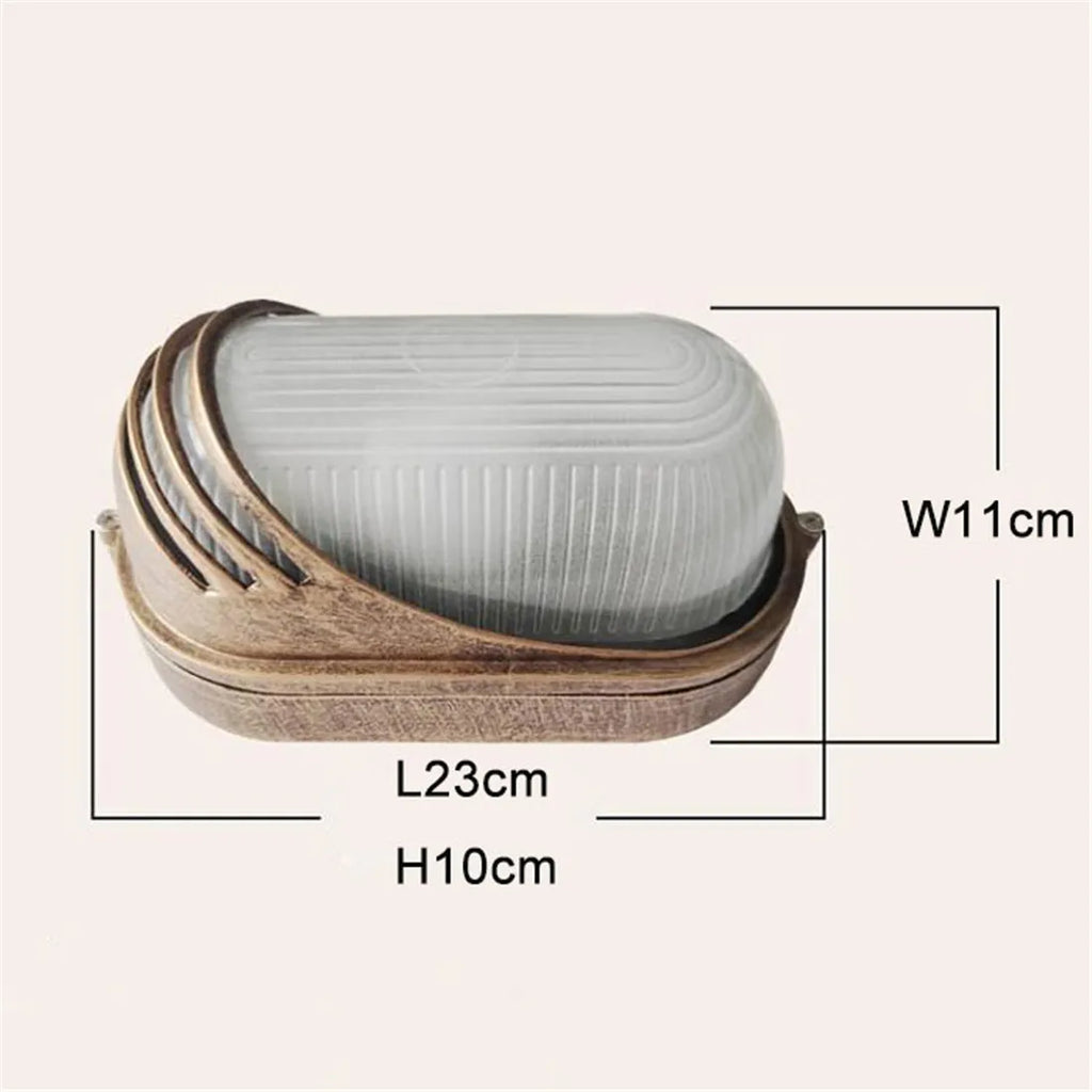 Outdoor Wall Sconces Light Fixtures: Grid Oval with Frosted Glass for Porch Patio.