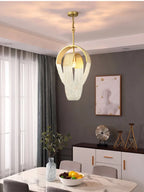 Tassel Crystal LED Chandelier: Nordic Style Round Pendant Lamp for Modern Home Decor