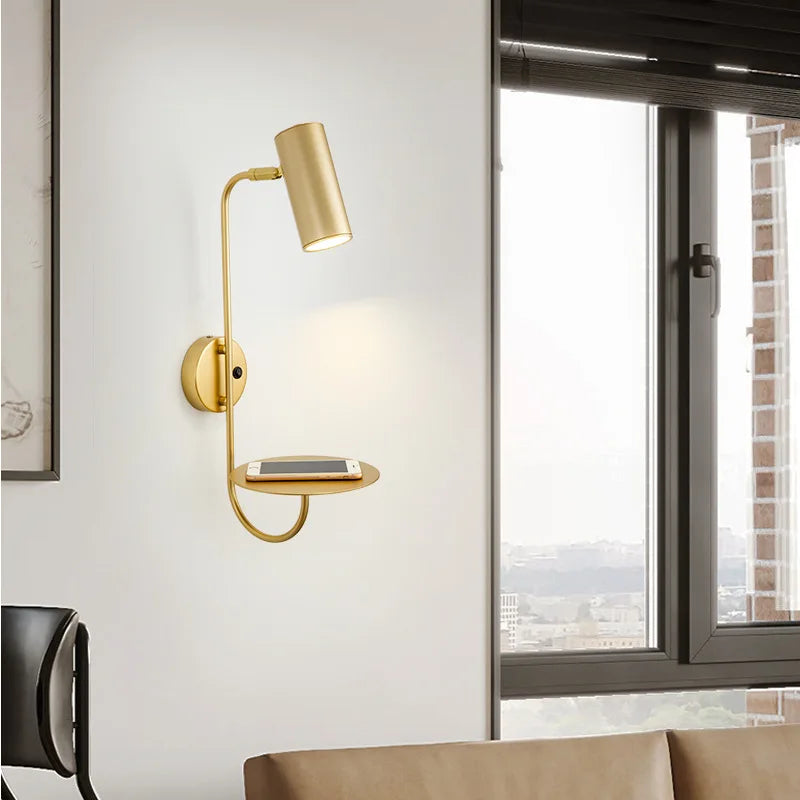 Rotatable LED Wall Lamp with Switch for Bedroom, Living Room | Modern Sconce Lights