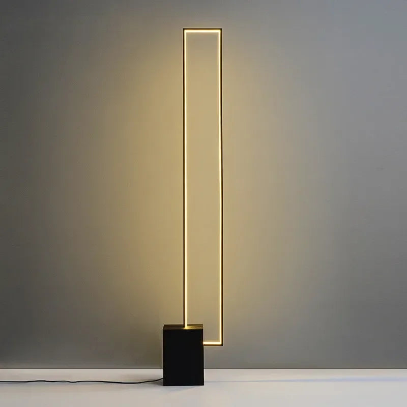 Modern Black LED Floor Lamp with Foot Switch