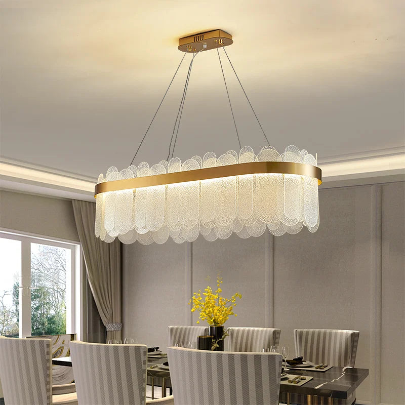 Modern Crystal Glass Chandelier Light for Living Room Dining Bedroom Kitchen Décor