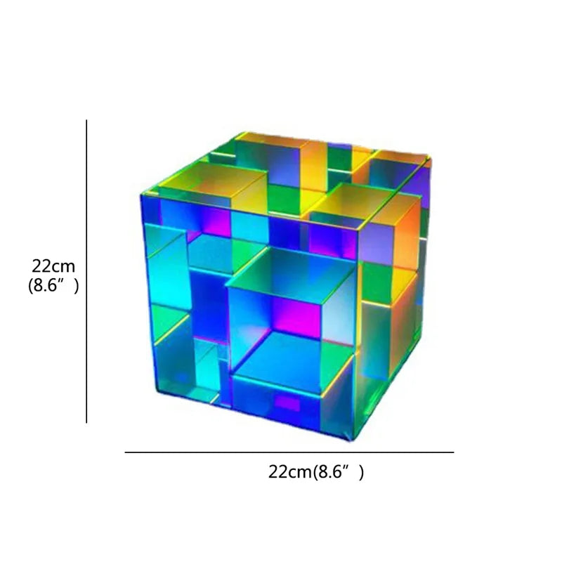 LED Square Color Cube Table Lamp for Home Bedroom Decoration