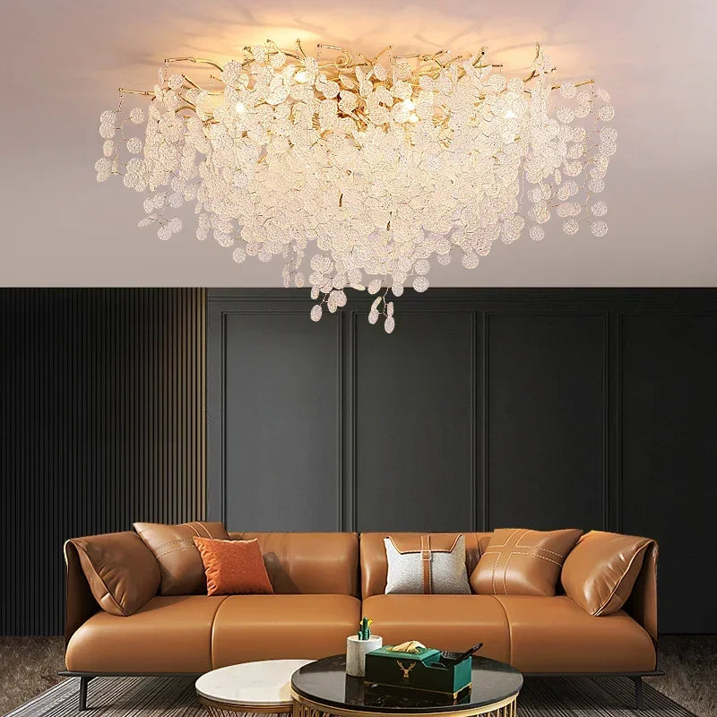 Money Tree Crystal Ceiling Chandelier
