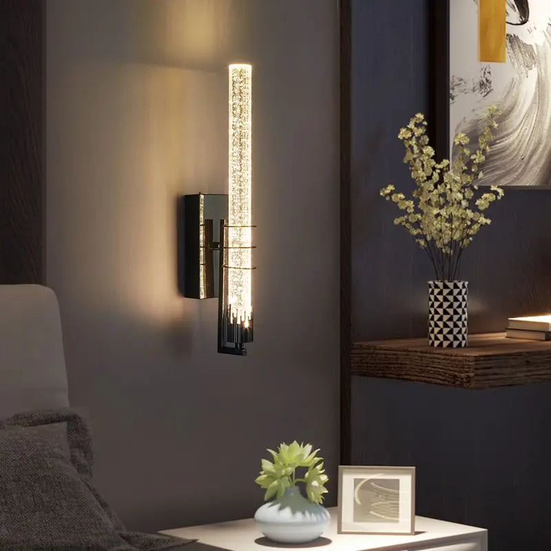 Crystal LED Wall Sconce: Modern Decorative Lighting for Corridor, Bedroom, and Living Room