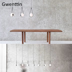 Nordic Glass Ball Pendant Lamps Water Drop LED Light Fixtures for Home Decor