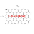 Honeycomb LED Car Detailing Ceiling Light - Customized Hexagon Design for Showroom