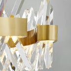 Semi Round Crystal Pendant Light: Modern Design for Living Room, Restaurant Suspended Lighting