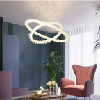 Nordic K9 Crystal Round LED Chandelier for Home, Hotel, & Office