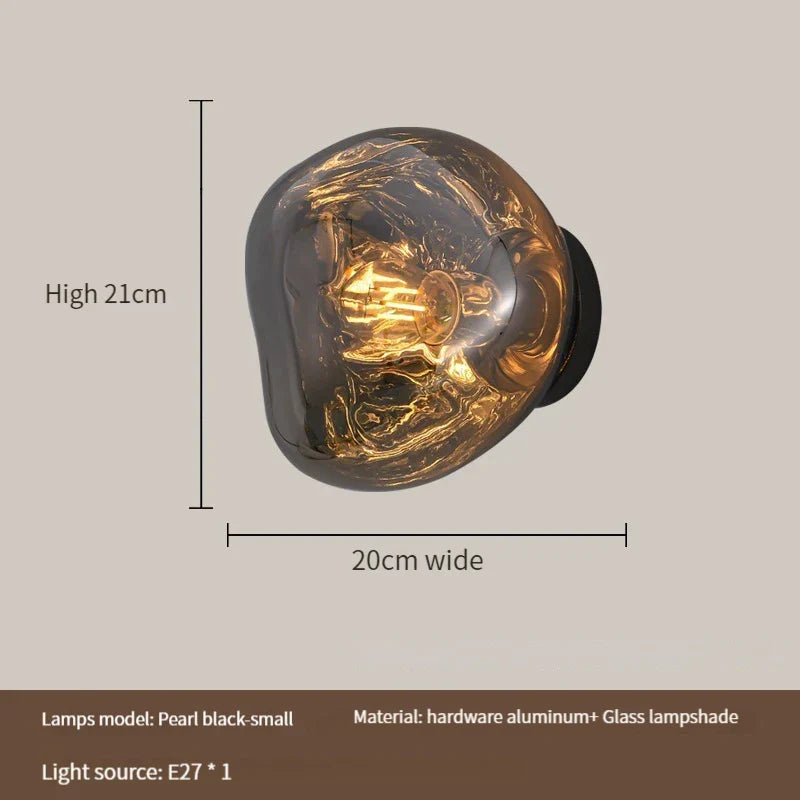 Glass LED Wall Lamp: Modern Lighting for Living Room, Hallway, Bedroom & Decor