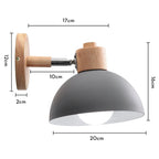 Wooden Wall Sconce Nordic Bedside Lamp E27 Modern LED Light for Home Indoor