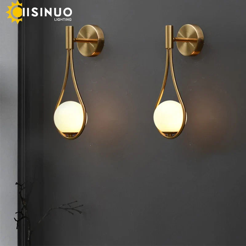 Gold G9 Wall Lamp Sconce - Nordic Style Lighting for Bedroom, Hallway, Study Area