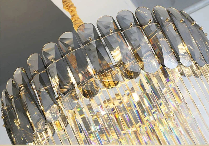 Crystal LED Pendant Chandelier for Modern Home Decor.