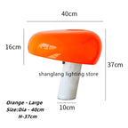 Mushroom LED Table Lamp - Orange Night Light for Kid's Bedroom and Study Desk