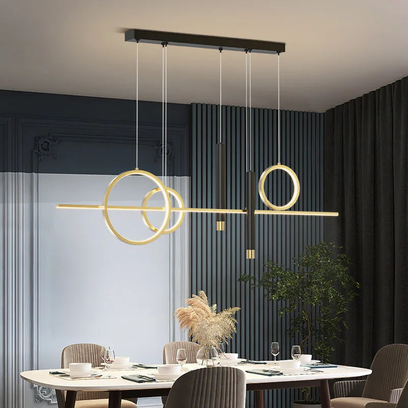 Modern LED Chandelier Dimmable for Dining Room Kitchen Bar Pendant Lighting