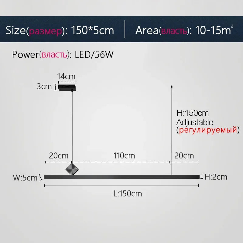 Modern Nordic LED Chandelier for Living Room Dining Study Bar Counter