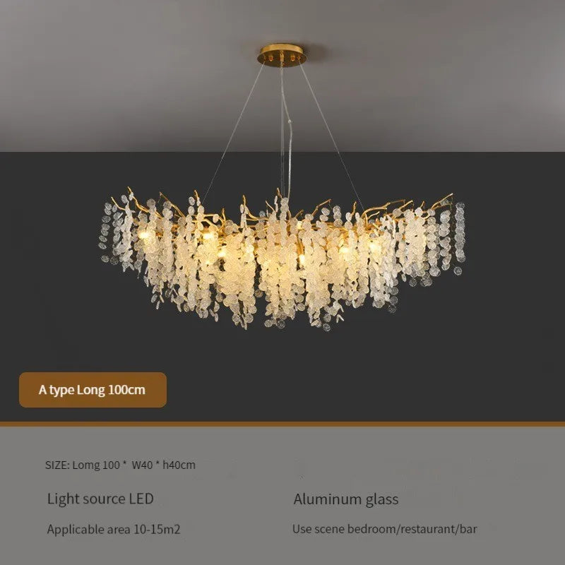 Crystal LED Chandelier: Luxury Pendant Lamp for Home Decor