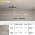 LED Wave Pendant Light for Office Dining Living Room Decor