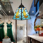 Tiffany Pendant Lights: Stained Glass Hanging Lamp for Mediterranean Loft Home Decor