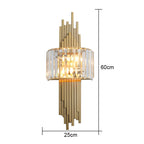 Luxury Crystal Wall Lamp for Living Room TV Bedroom Night Study Decoration