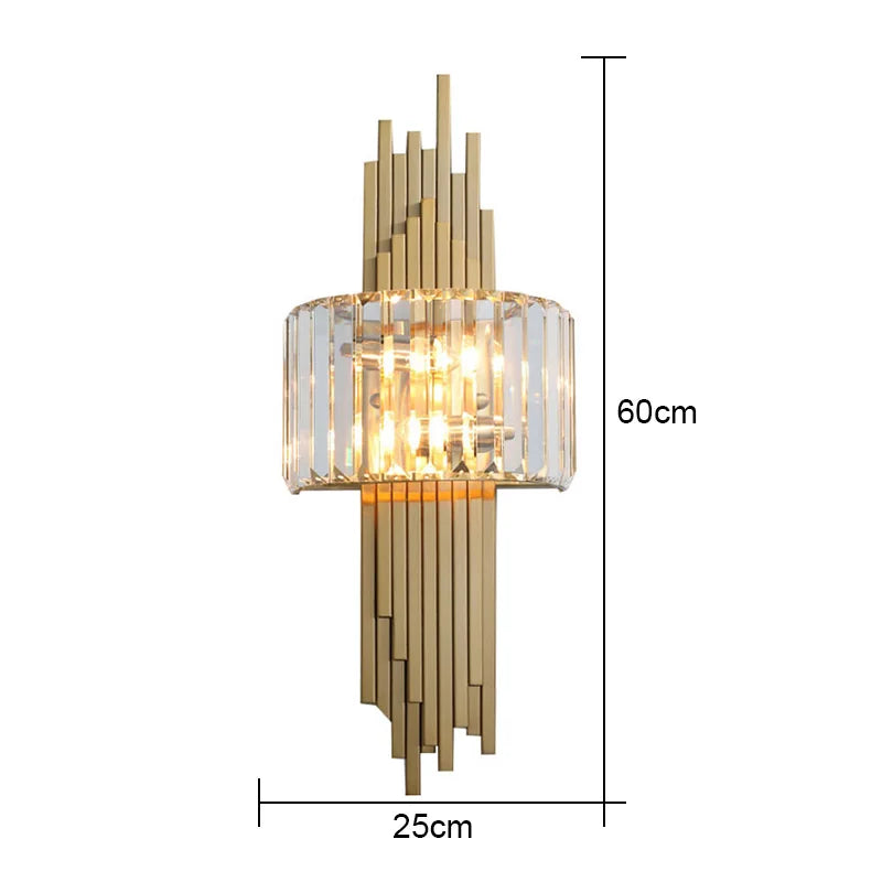 Luxury Crystal Wall Lamp for Living Room TV Bedroom Night Study Decoration